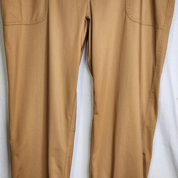 Royal Class Brand Golden Brown Flat Front Stretch Poly Straight Leg Pants Sz 40 - Picture 7 of 16